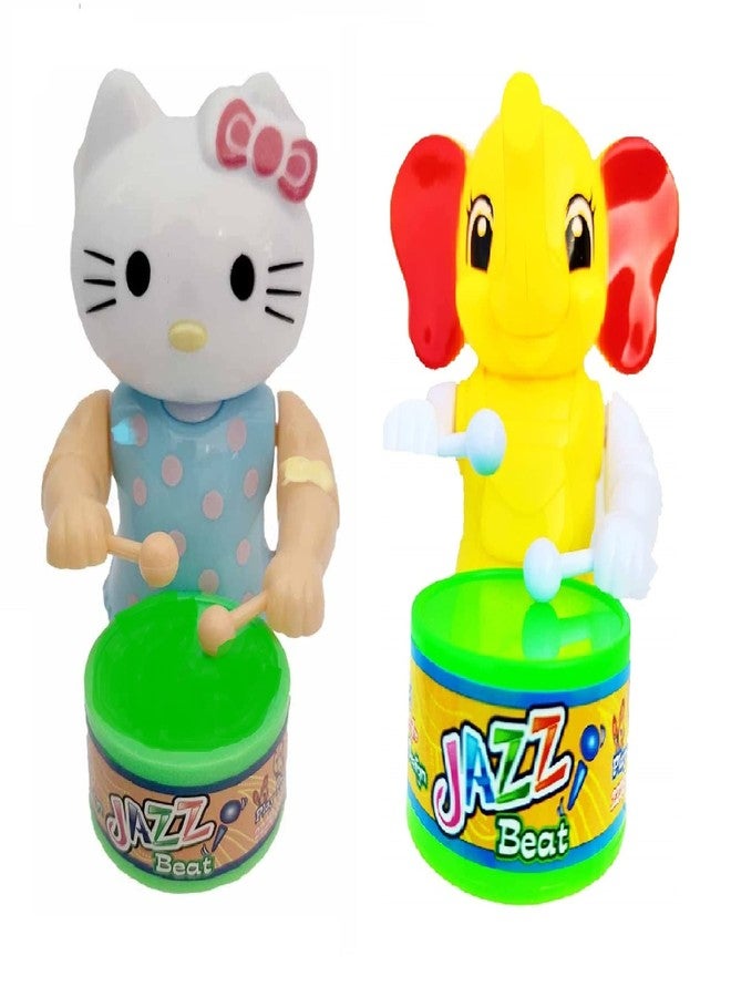 SHANVI M.S Toys Key-Operated Cute Drummer Toy for Toddler Kids Gift Birthday Return Gift Drumming and Dancing Action for Kids (ELE-New-Kitty) - Image 5